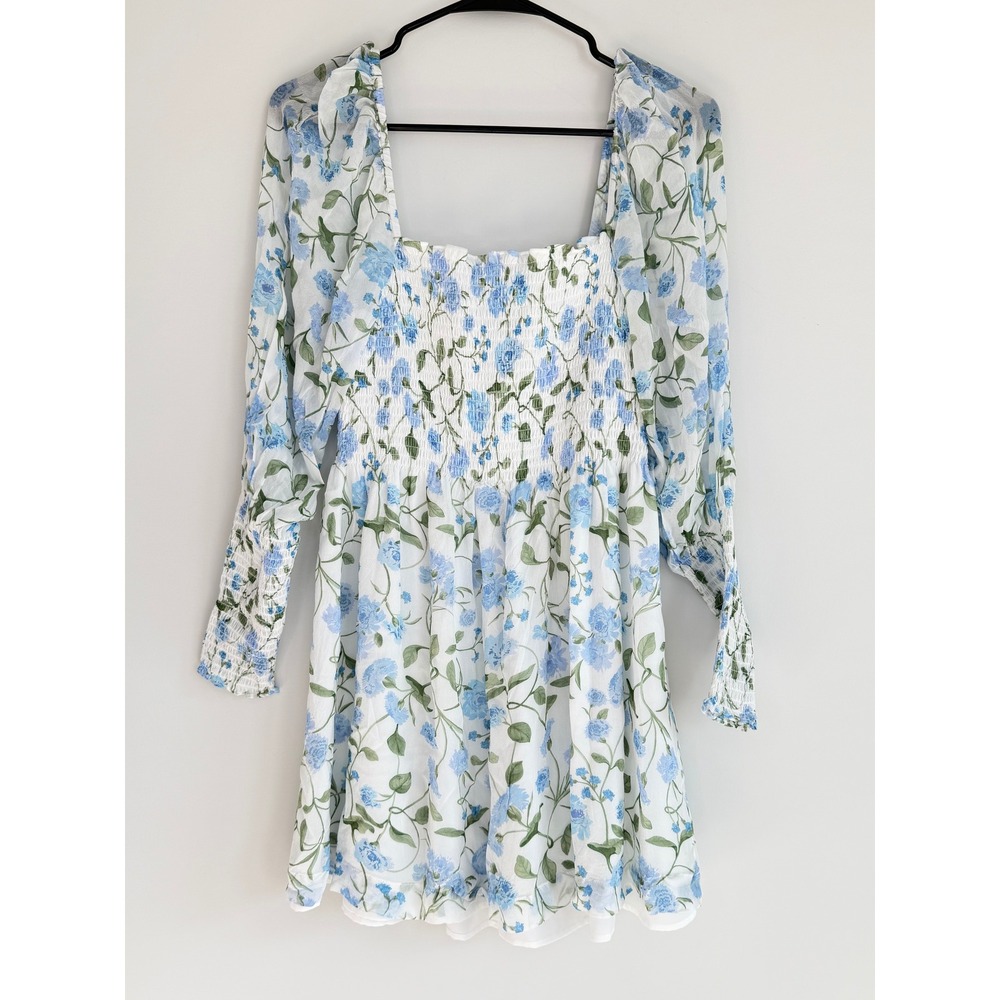 Hill House Grace Mini Nap Dress Cottagecore Floral Women S Garden Party Milkmaid - Picture 3 of 8